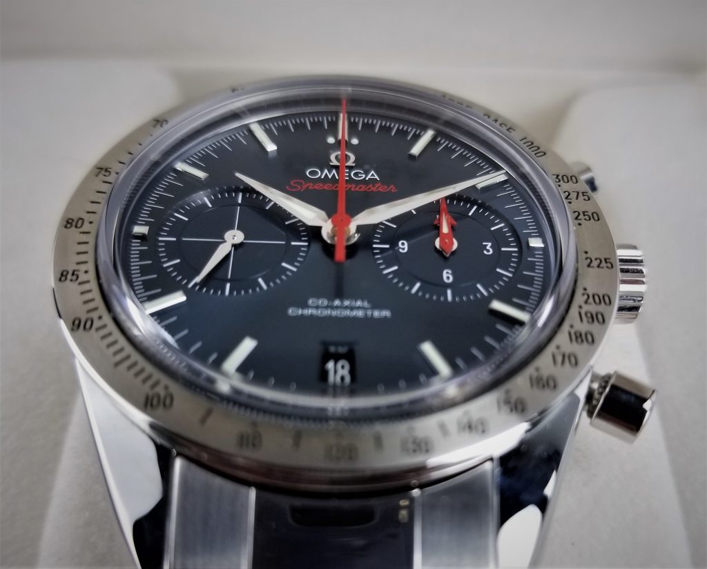 omega speedmaster 57 blue